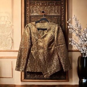 Elegant Gold Asian Style Ladies Jacket